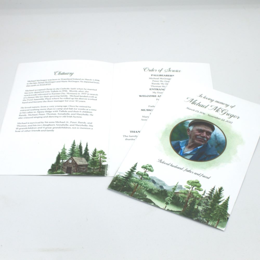 Forest Funeral Program