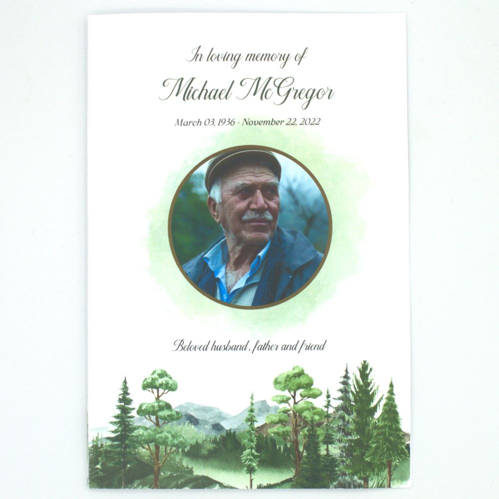 Forest Funeral Program